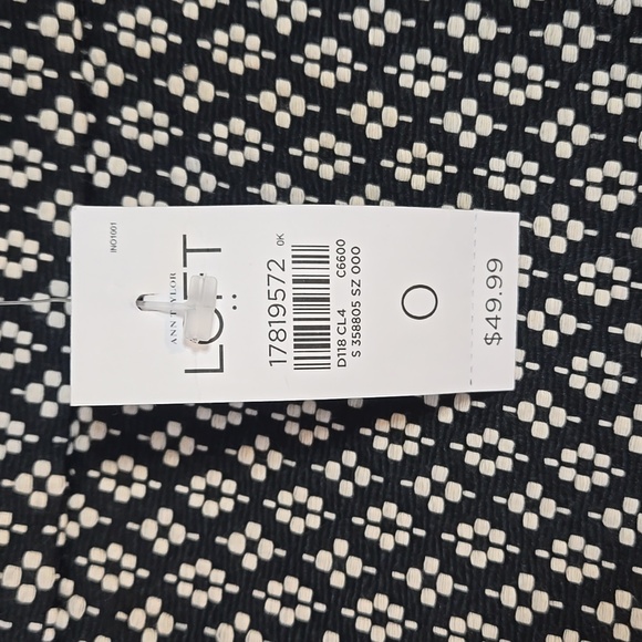 NWT Loft Ann Taylor Black And White Skirt Womans Size 0 - Picture 2 of 7